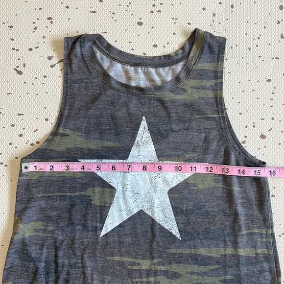 💘 GRAYSON THREADS - WHITE STAR VINTAGE STYLE ARMY CAMO TANK - Picture 4 of 6